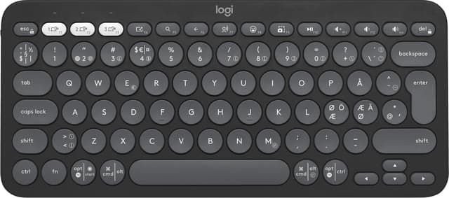 Logitech Pebble Keys 2 K380s trådløst tastatur (Grafitt)