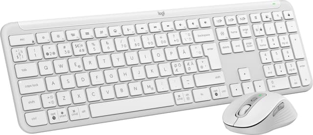 Logitech MK950 Slim Combo tastatur og mus (hvit)