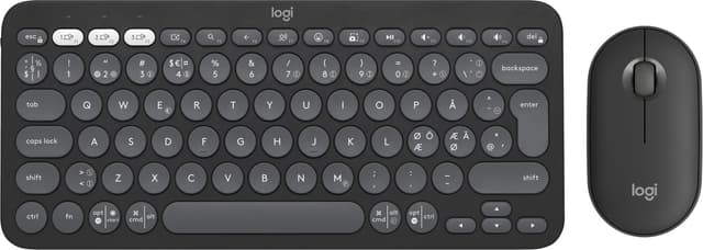 Logitech Pebble 2 K380S/M350S tastatur og mus kombo (Grafitt)