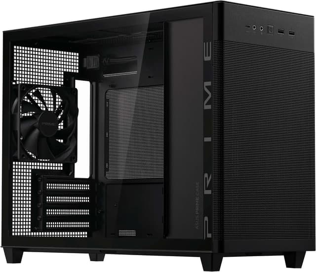 ASUS Prime AP201 TG MicroATX/MiniITX PC-kabinett (sort)