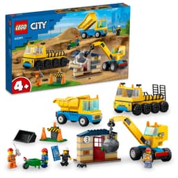 LEGO City Anleggsmaskiner og kran med rivningskule 60391