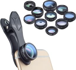 APEXEL 10-in-1 Premium Linssisarja Yhteensopiva Älypuhelimien Kanssa - Vaihdettavat Linssit