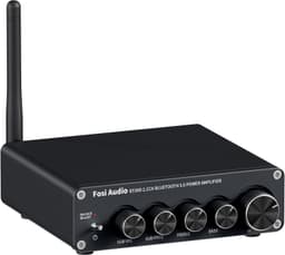 Fosi Audio BT30D Bluetooth 5.0 stereoäänivastaanotinvahvistin 2.1-kanavainen minihifi-luokan D integroitu vahvistin 2x50 wattia