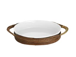 Pillivuyt Kurv oval 31 x 23 cm Lys/Mørk brun