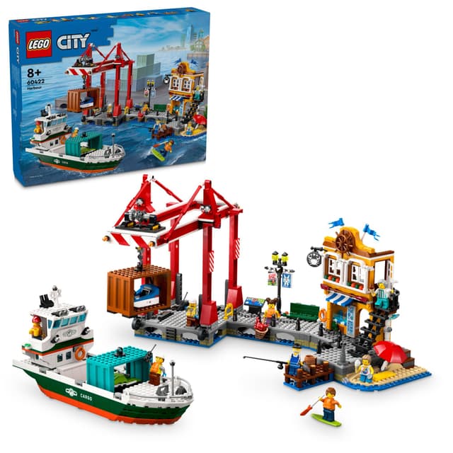 LEGO City Kusthamn med lastfartyg 60422