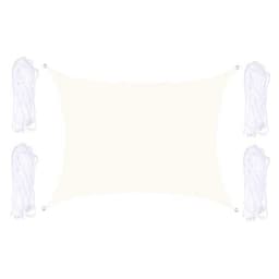 Solsegel 5x7m - Vit