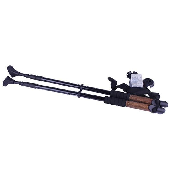 Hopfällbara Gångstavar i lättvikts-ALU - 3-sektions  67-135 CM - 2 pack