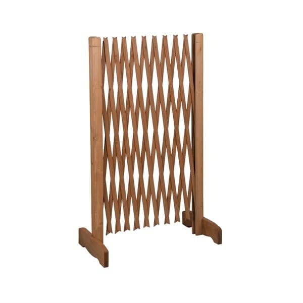 Hundstängsel hopfällbart i trä 90cm högt 30-117cm brett