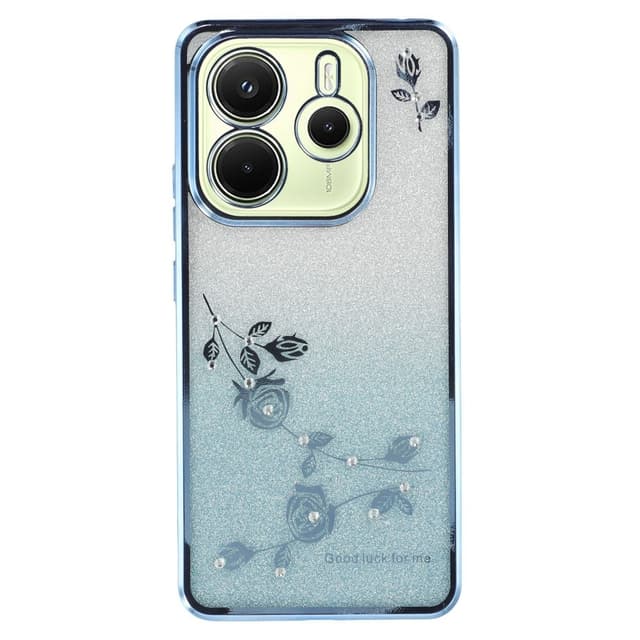 SKALO Xiaomi Redmi Note 14 4G KADEM Glitter Cover - Blå