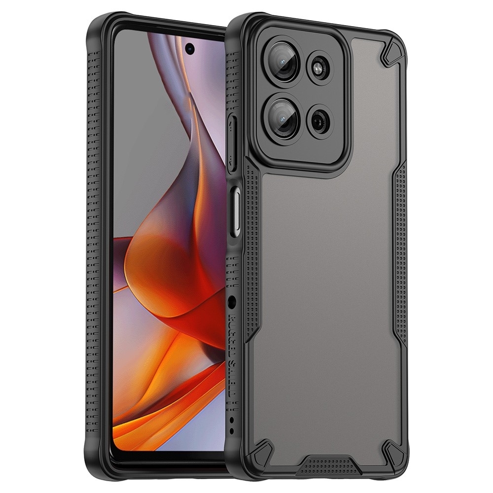 SKALO Motorola Moto G75 5G Armor Hybrid Frosted Suojakuori - Musta