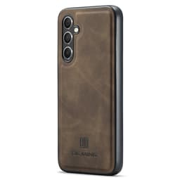 DG MING Samsung S25 Premium PU-Läder Hybrid Skal - Mörkbrun