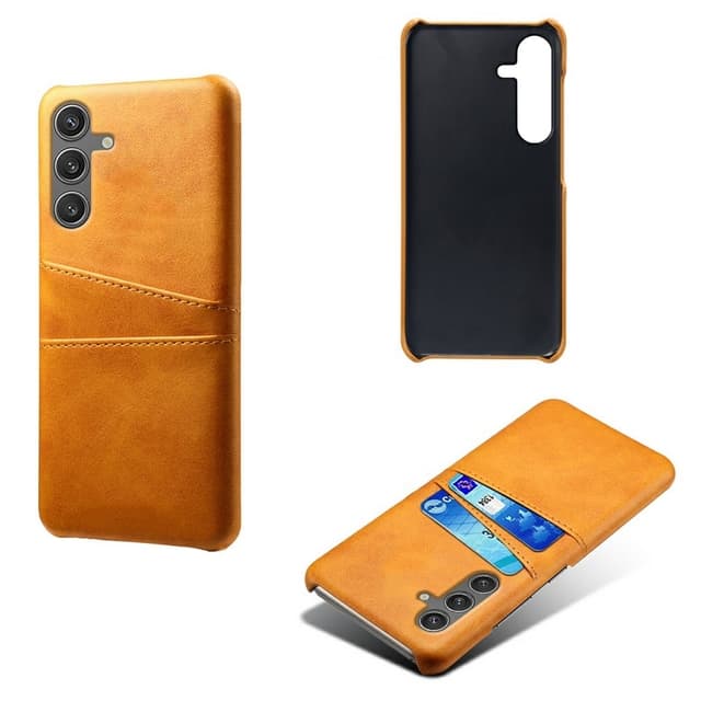 SKALO Samsung S25 PU-Læder Kortholder Cover - Lys brun