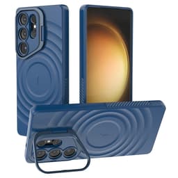 SKALO Samsung S25 Ultra Ripple Texture Suojakuori - Sininen