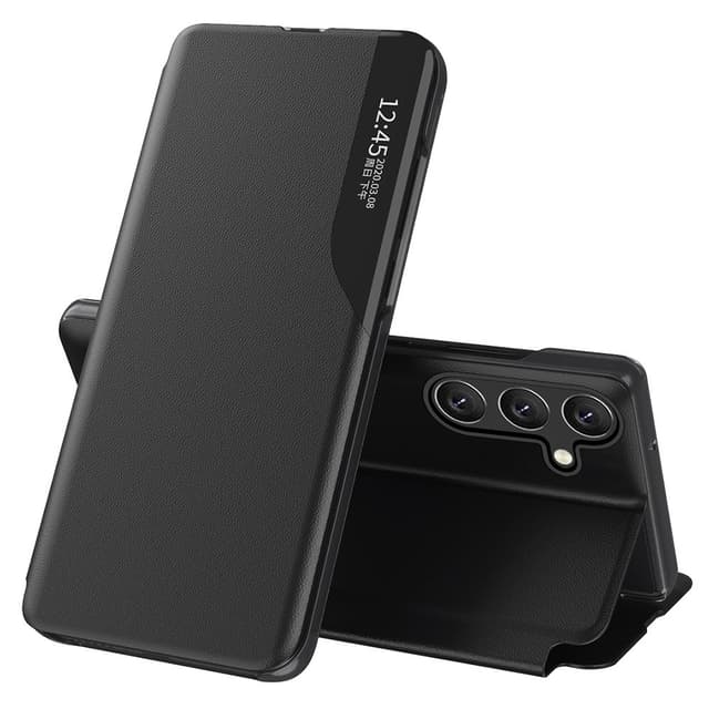 SKALO Samsung S25 Clear View Window Fodral - Svart