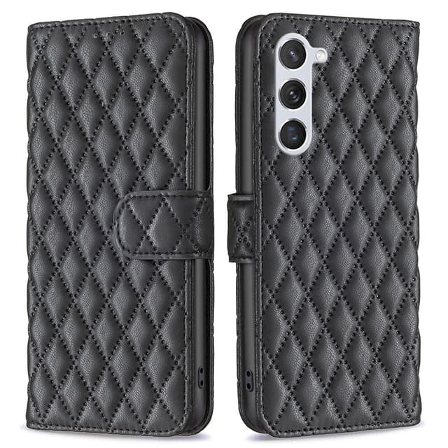 SKALO Samsung S25 BINFEN COLOR Quiltet cover Flip Cover - Sort