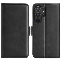 SKALO Samsung S25 Ultra Premium ID Lompakkokotelo - Musta