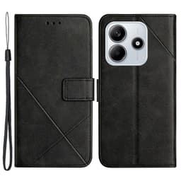 SKALO Xiaomi Redmi Note 14 5G PU-Läder Plånboksfodral - Svart