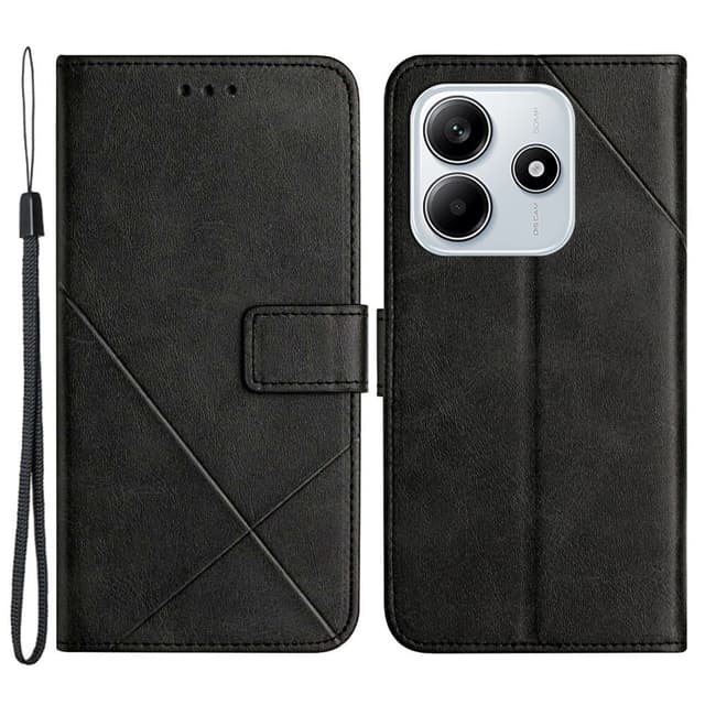 SKALO Xiaomi Redmi Note 14 5G PU-Läder Plånboksfodral - Svart