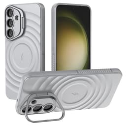 SKALO Samsung S25+ Ripple Texture Suojakuori - Harmaa