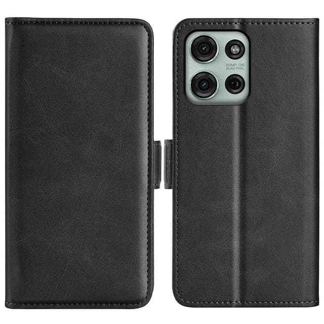 SKALO Motorola Moto G75 5G Premium ID Lompakkokotelo - Musta