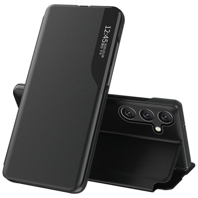 SKALO Samsung S25+ Clear View Window Fodral - Svart