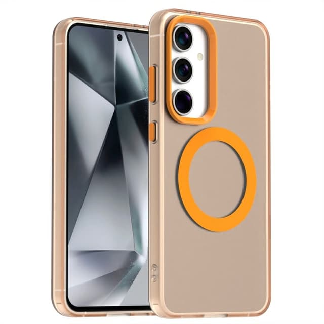 SKALO Samsung S25 Candy Series Hybrid Skal - Orange