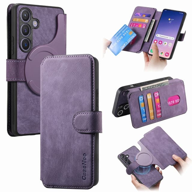SKALO Samsung S25 CASENEO MW-03 Flip Cover - Lilla