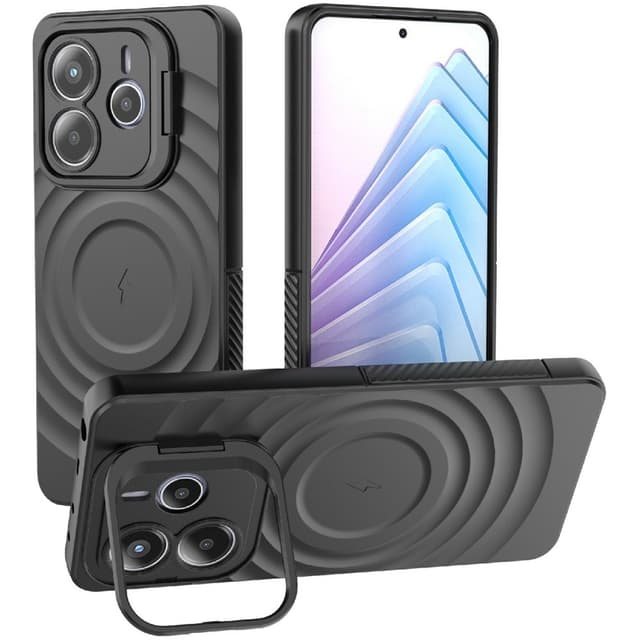 SKALO Xiaomi Redmi Note 14 5G Ripple Texture Skal - Svart