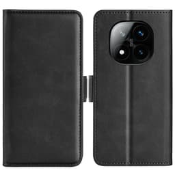 SKALO Xiaomi Redmi Note 14 Pro+ 5G Premium ID Lompakkokotelo - Musta