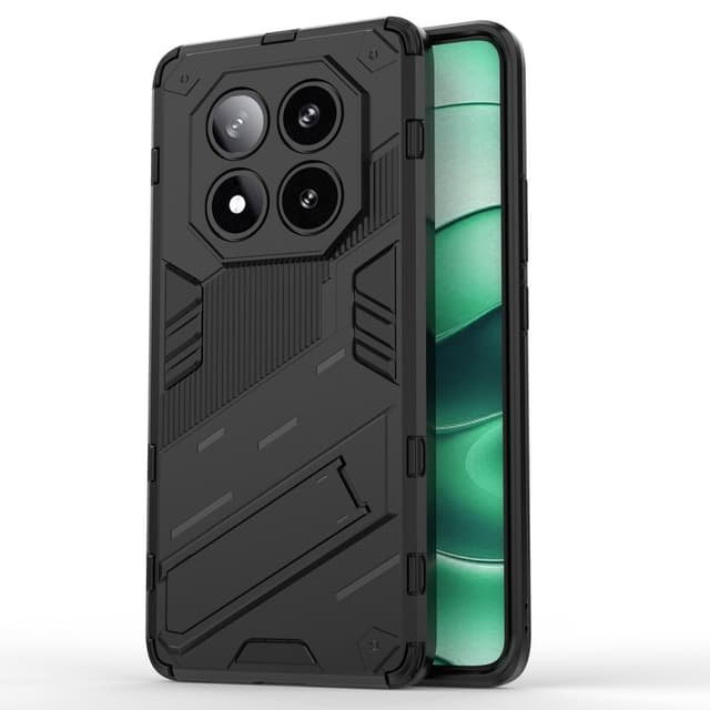 SKALO Xiaomi Redmi Note 14 Pro 5G Armor Hybrid Punk Suojakuori - Musta
