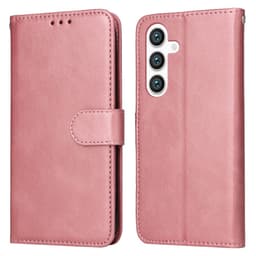 SKALO Samsung S25+ PU-nahka Lompakkokotelo - Pinkki