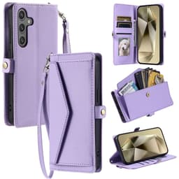 SKALO Samsung S25 PU-Läder Envelope Plånboksfodral - Lila