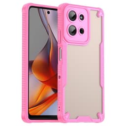SKALO Motorola Moto G75 5G Armor Hybrid Frosted Skal - Rosa