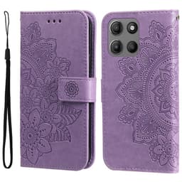 SKALO Motorola Moto G15 4G Mandala Plånboksfodral - Lila