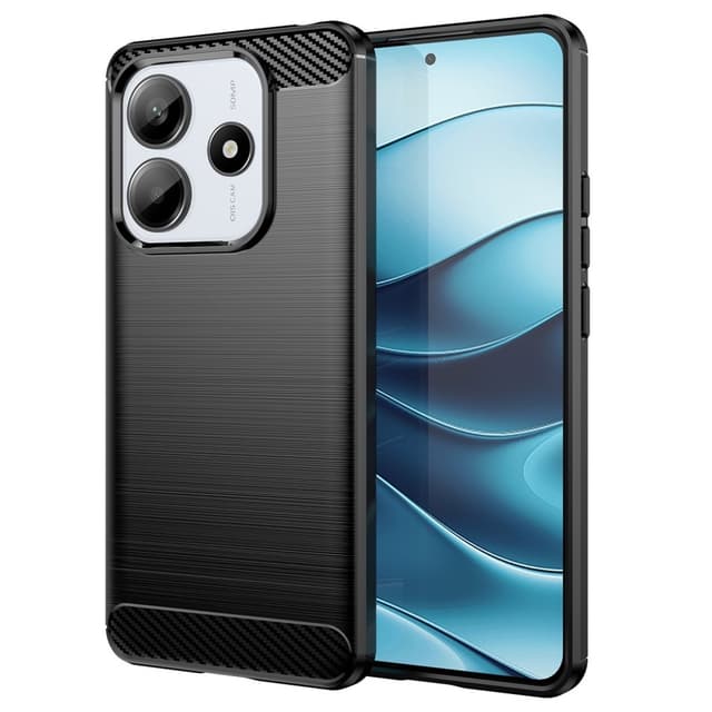 SKALO Xiaomi Redmi Note 14 5G Armor Carbon Cover - Sort