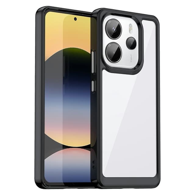 SKALO Xiaomi Redmi Note 14 4G Color Bumper Suojakuori - Musta