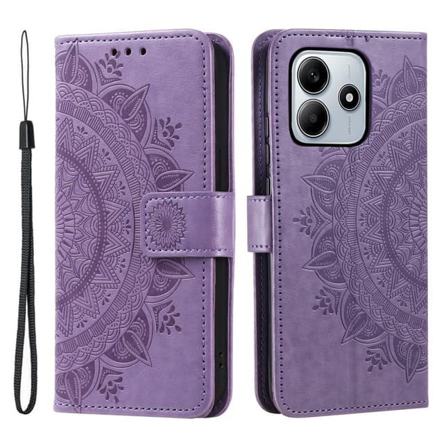 SKALO Xiaomi Redmi Note 14 4G Mandala Flip Cover - Lilla