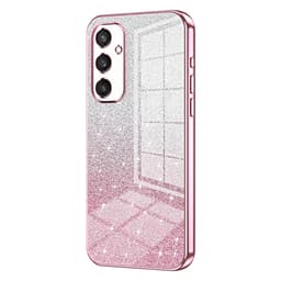 SKALO Samsung S25 Electroplating Glitter Suojakuori - Pinkki