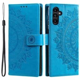 SKALO Samsung S25 Mandala Lompakkokotelo - Sininen