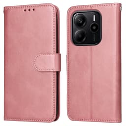 SKALO Xiaomi Redmi Note 14 4G PU-läder Plånboksfodral - Rosa