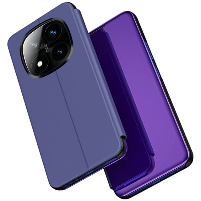 SKALO Xiaomi Redmi Note 14 Pro+ 5G Clear View Lompakkokotelo - Violetti
