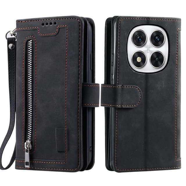 SKALO Xiaomi Redmi Note 14 Pro 5G Big Wallet 9-LOMMER Flip Cover - Sort
