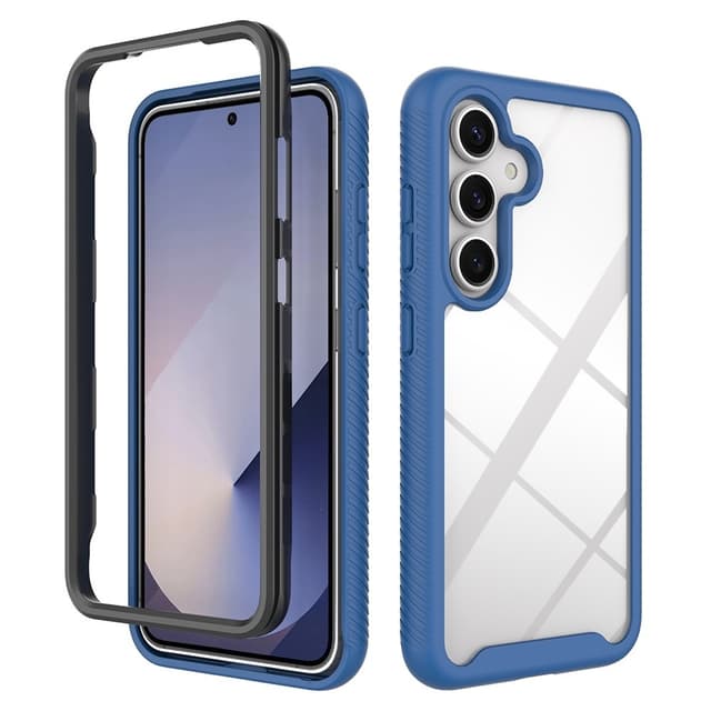 SKALO Samsung S25 Shockproof Clear Hybrid Suojakuori - Tummansininen