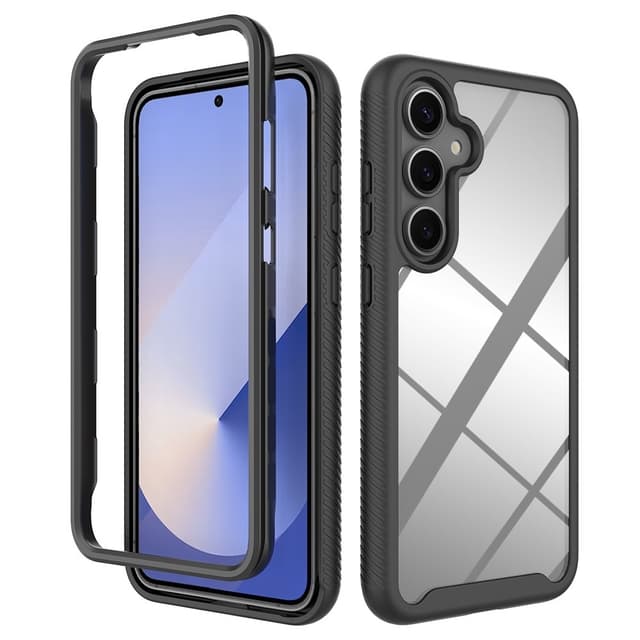 SKALO Samsung S25+ Shockproof Clear Hybrid Skal - Svart