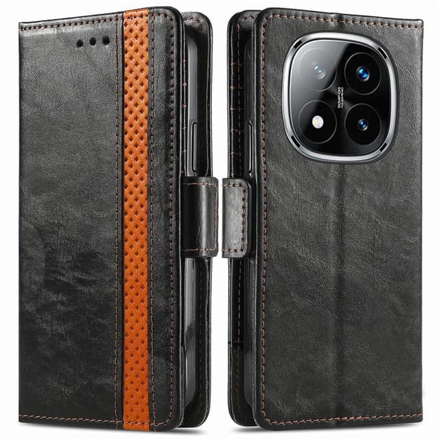 SKALO Xiaomi Redmi Note 14 Pro 5G CASENEO 002 Premium Flip Cover - Sort