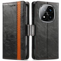 SKALO Xiaomi Redmi Note 14 Pro 5G CASENEO 002 Premium Lompakkokotelo - Musta