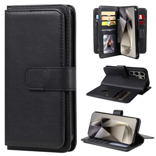 SKALO Samsung S25 Ultra KT 10-RUM Flip Cover - Sort