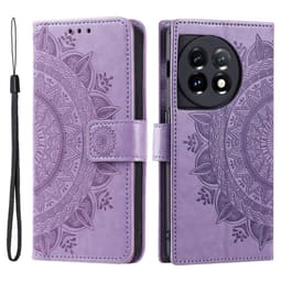SKALO OnePlus 13R Mandala Flip Cover - Lilla