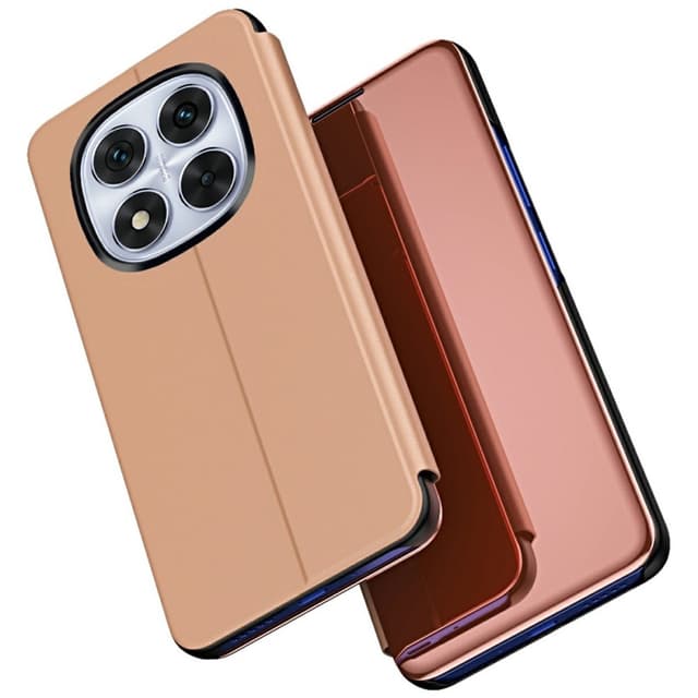 SKALO Xiaomi Redmi Note 14 Pro 5G Clear View Flip Cover - Rosa guld