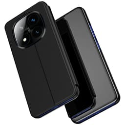 SKALO Xiaomi Redmi Note 14 Pro+ 5G Clear View Flip Cover - Sort